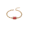 Rectangular Rhodochrosite Bracelet