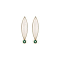 Hetian Jade Rhombus Stud Earrings