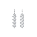 S925 Sterling Silver Zircon Tassel Earrings