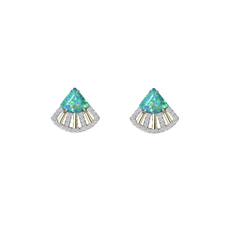 Delicate Opal Stud Earrings