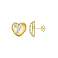 Heart Moissanite ear stud