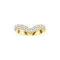 Two Tone Moissanite Ring
