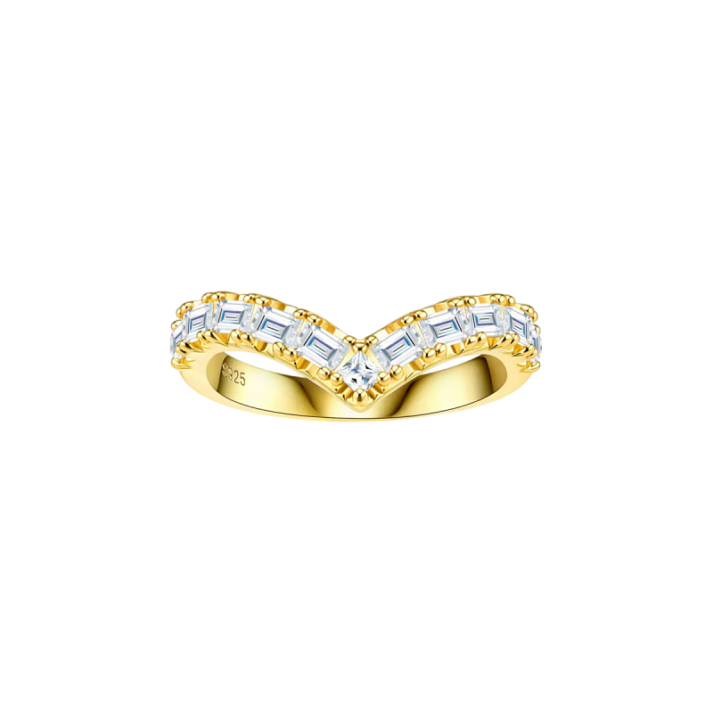Two Tone Moissanite Ring
